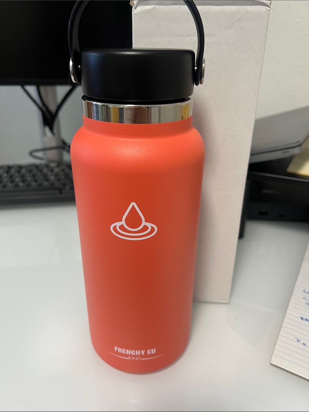 Coral Red Insulated Water Bottle